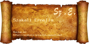 Szakali Ernella névjegykártya